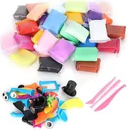 36 Colour Plant Based Clay Kit, Light Modelling Compound with Sculpting Tools for Family Activity