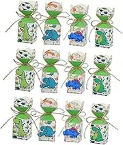 jojofuny 12pcs Dinosaur Candy Box Candy Tote Organizer Kraft Bags Candy Wrapping Case Decor Vase Mini Chocolate Floral Vases for Centerpieces Packing Box 250g White Cardboard Chic