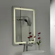ACA Bathroom Wall Makeup Mirror Touch LED Crystal Light Bluetooth Defog PICK UP