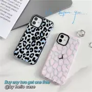 cute cartoon leopard print Case cover For iPhone 13 12 11 X XR Plus MAX 7 se