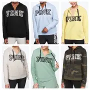 VS PINK EVERYDAY LOUNGE QUARTER-ZIP PULLOVER HOODIE NIP!