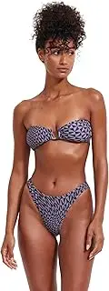 [profile designed by Gottex] Gottex Flirtt Bikini Top - Bikini Tops for Women with Removable Cups - Bandeau Bikini Top Swimwear for Women Removable Straps - Midnight Magic, Multi-Coloured, 34