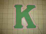 5 INCH GREEK SORORITY/FRATERNITY (NO SEW) IRON ON LETTERS - GREEN/PINK