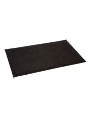 [Fab Habitat] Ellora Charcoal Striped Polypropylene Doormat, Thin Welcome Entry Mat 45x75 cm
