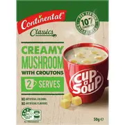 Continental Classics Cup a Soup Creamy Mushroom With Croutons 50g