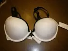 NEW 36D Jaclyn Smith Off White with Black Trim Underwire Bra