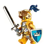 公主樂糕殿 樂高 7079 LEGO 全新品 黃金騎士 電鍍 皇冠 城堡 深藍色羽毛 絕版 B024