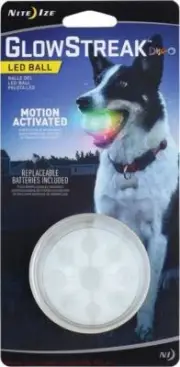 Nite Ize GlowStreak LED Ball Dog Toy - Disc-O