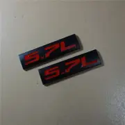 2x Black Red 5.7L Metal Emblem Decal Badge Sticker Edition Turbo 3D Car Auto 4x4 (for: Renault)