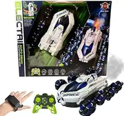 Power Box Big 2.4G Remote & Hand Gesture Controlled 8 Wheel Electric Smoke Spray RC Stunt Car High Speed Racing Car