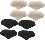 Heel Supplies: 4 Pairs Self-adhesive Heel Cushion Inserts Invisible Heel Grips Pads Black Apricot