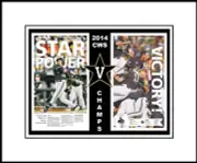 VANDERBILT COMMODORES WIN 2014 CWS MATTED COLLAGE PIC SHOWING NEWSPAPERS #4