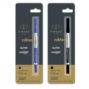 Parker Quink Rollerball Roller Ball Pen Refills Ultra Fine UF 0.5 mm Blue Black