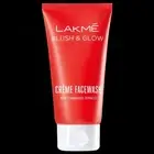Lakme Blush Glow Creme Face Wash Strawberry Rich in Moisture Clean Skin 50gm