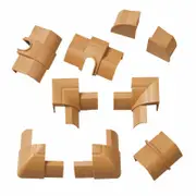 D-Line 22 x 22mm Wood Finish 9 Pieces Smooth Fit Cable Cover Accessories Bends Connectors Endcap