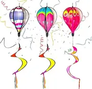 Bsbkoj Garden Wind Spinners,Colorful Hot Air Balloon - Garden Decorations for Lawn Patio Seasonal Decor Autumn Easter Halloween Festivals