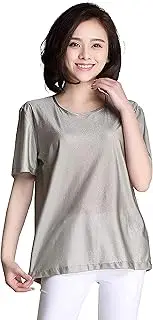 [YILEFU] Radiation Protection Suit, Women A Radiation T-Shirt Maternity Clothes Radiation Protection Silver Fiber for Women EMF Shielding Clothing,XL MU415 (Size : XX-Large)