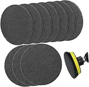 HOMSFOU 10 Pcs Multi Purpose Scrubber Brush Pads for Deep Cleaning Versatile Drill Brush Attachments for Kitchen Bathroom and Car Interior Stain Removal