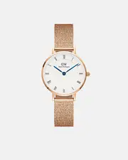 Daniel Wellington Petite Roman Numerals 28 Melrose RG White Watch