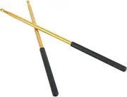 Aluminium Alloy Drumstick Non Slip Lightweight Drum Stick for Electronic Drums Percussion Instrument (W121 Gold)