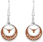 Texas Longhorns Stacked Disk Earrings Jewelry Gift Licensed UT, Zinc, No Gemstone