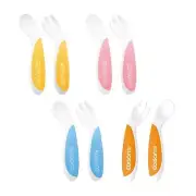 Premium Baby Spoon Fork Toddler Utensil Self Feed Cutlery BPA Free With Case