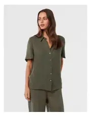 [Forever New] Betsy Cupro Shirt in Green