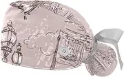 [DragonBtu] 2 Pcs Sweat Wicking Beanie Sport Headwear Quick Dry Cycling Hat Unisex Work Caps Christmas Foxes