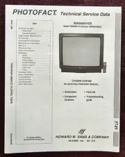 Sams Photofact 3749 Service Manual for Magnavox TV Model TS3562C101