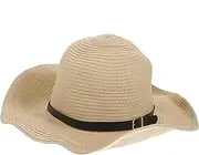 [COLLBATH] Summer Men's Wide Brim Straw Sun Hat Floppy Foldable Beach Hat Garden Camping Beige