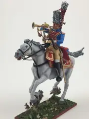 Painted French Guard horse grenadier, Napoleonic metal figure 1/30 VID SOLDIERS