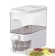 Rice Dispenser - Large Capacity Grain Storage Container, Kitchen Organizer | Airtight Rice Storage Box with Measuring Cup, Durable Cereal Dispenser for Dry Food, Easy to Use Rice Keepers for Pantry