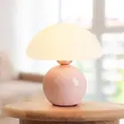 Mushroom Table lamp, Ceramic Aesthetic lamp for Living Room, Cute Bedside Sma...