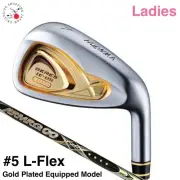 HONMA BERES IE-05 Ladies Iron #5 ARMRQ ∞ 39 4S 4 Star Flex L Gold Plated Ring