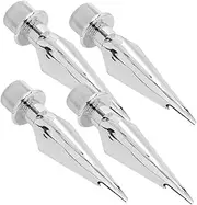 TOYANDONA 4Pcs Plastic Flagpole Toppers Elegant Finial Heads for Flag Pole DIY Decor Lightweight and Compact Flag Pole Accessories for Home and Office Replacement