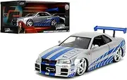Jada Toys Hollywood Rides 1:24 Scale Fast and Furious 2009 Nissan GT-R Skyline R34 Die-Cast Vehicle