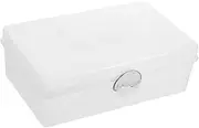 Totority Rectangular Plastic Mahjong Case: Mahjong Storage Box With Lid Handle For Home Travel Beads Game Pieces Crafts