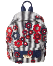 ZAC Zac Posen Women's Stripe and Floral Backpack - Navy Stripe $450.00