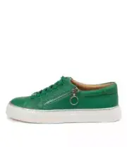 New Ziera Pamela Xf Emerald Leather Womens Shoes Casual Sneakers Casual