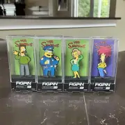 FiGPiN The Simpsons Flanders #871 Edna #872 Chief Clancy #873 Bob #874 Set of 4