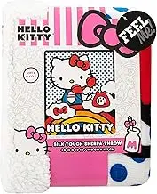 Northwest Hello Kitty Silk Touch Sherpa Throw Blanket, 40" x 50", On The Phone