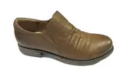 Womens Natural Comfort Carter Leather Flats Slip On Coffee Shoes