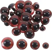 Veemoon 100pcs Plastic Eyes Stuffed Animal Safety Eyes Plush Animal and DIY Craft Making Crafting Kits Bear Making Supplies Fake Eyeballs Crochet Supplies Plastic Brown