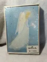 New Sealed Hallmark Christmas 18 Cards / Envelopes Angel & Dove Silver Accents