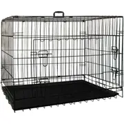 Royale Portable Collapsible Metal Frame Kennel 91cm Cat/Dog/Puppy Crate/Cage