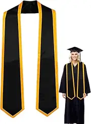 [Qkbuza] Graduation Stole - Stylish Student Graduation Stole Graduation Stole Class Of 2024,Versatile Adult Plain Stole Unisex Plain Graduation Stole for Women Men