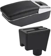 Box for Nissan for Almera G15 Car Box Storage Box Car Accessories Center Console(A Black line NO USB)