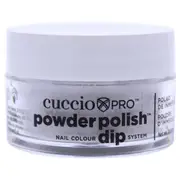 Cuccio Pro Powder Polish Nail Colour Dip System - Platinum Silver Glitter by Cuccio for Women - 0.5 oz Nail Powder