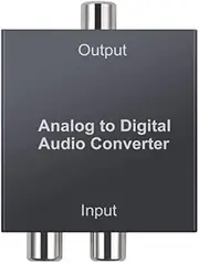 Fahgaer Analog to Digital Audio Converter R/L 3.5mm AUX to Digital Coaxial Toslink Optical Audio Adapter