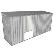 Build-A-Shed 1.2 x 4.5 x 2.0m Skillion Double Sliding Side Door Shed - Zinc